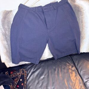 Brooks Brothers Dark Blue Flat Front Shorts